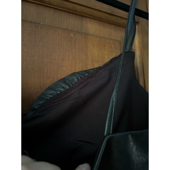 NWOT Naked Wardrobe Faux Leather Bralette Top Black Women’s Size L Vegan Chic - Picture 6 of 10